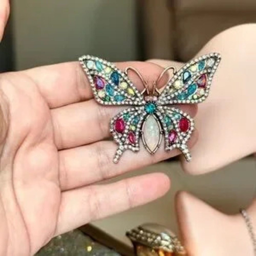 Multicolor Butterfly Brooch - Picture 7 of 9